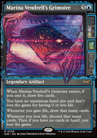 (308) Magic The Gathering Duskmourn: House of Horror: Extras Single: Marina Vendrell's Grimoire Holo Rare