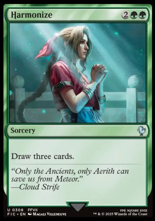 (308) Magic The Gathering Commander: Magic: The Gathering - FINAL FANTASY: Collector's Edition Single: Harmonize Holo Uncommon