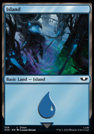 (308) Magic The Gathering Universes Beyond: Warhammer 40000 Single: Island (V.2) Land
