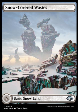(309) Magic The Gathering Modern Horizons 3 Single: Snow-Covered Wastes (V.2) Uncommon