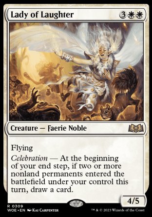 (309) Magic The Gathering Wilds of Eldraine: Extras Single: Lady of Laughter (V.1) Rare