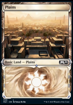 (309) Magic The Gathering Core 2021: Extras Single: Plains Holo Land