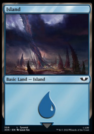 (309) Magic The Gathering Universes Beyond: Warhammer 40000 Single: Island (V.3) Land