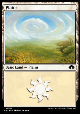 (310) Magic The Gathering Modern Horizons 3 Single: Plains (V.2) Land