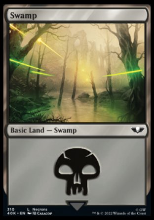 (310) Magic The Gathering Universes Beyond: Warhammer 40000 Single: Swamp (V.1) Holo Land