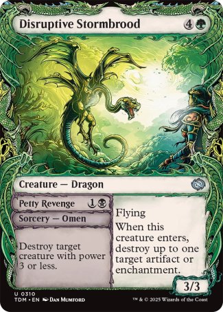 (310) Magic The Gathering Tarkir: Dragonstorm: Extras Single: Disruptive Stormbrood // Petty Revenge Uncommon