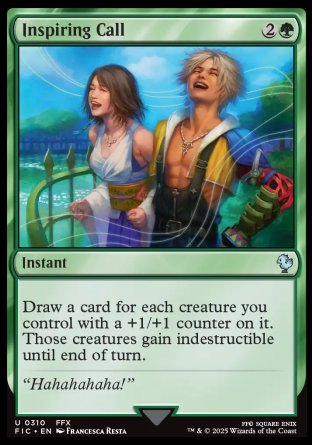 (310) Magic The Gathering Commander: Magic: The Gathering - FINAL FANTASY: Collector's Edition Single: Inspiring Call Holo Uncommon