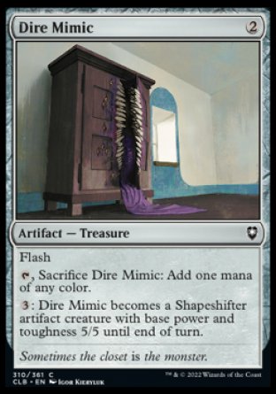 (310) Magic The Gathering Commander Legends: Battle for Baldur's Gate Single: Dire Mimic Holo Common