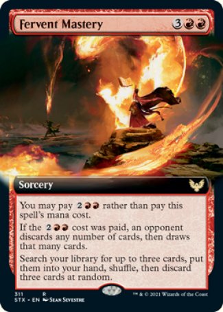 (311) Magic The Gathering Strixhaven: School of Mages: Extras Single: Fervent Mastery Rare