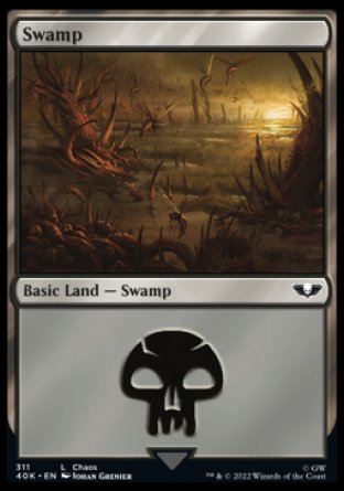 (311) Magic The Gathering Universes Beyond: Warhammer 40000 Single: Swamp (V.2) Land