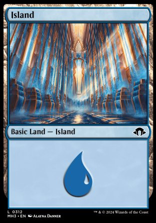 (312) Magic The Gathering Modern Horizons 3 Single: Island (V.2) Land