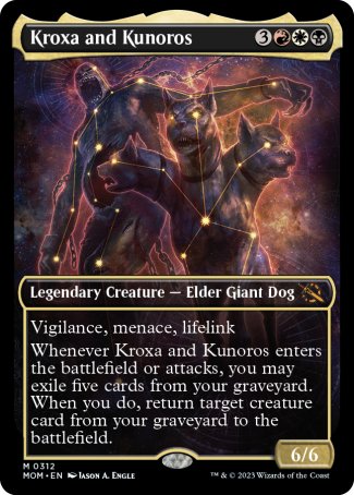 (312) Magic The Gathering March of the Machine: Extras Single: Kroxa and Kunoros Holo Mythic