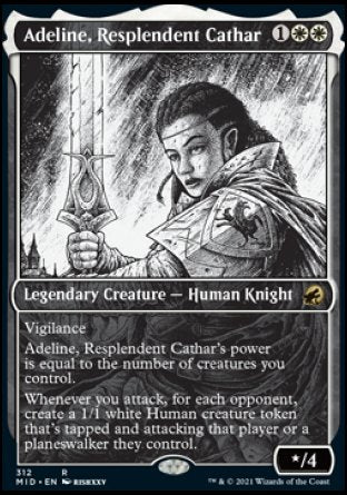 (312) Magic The Gathering Innistrad: Midnight Hunt: Extras Single: Adeline, Resplendent Cathar Holo Rare