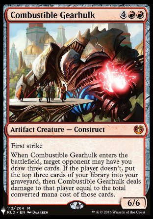 (112) Magic The Gathering The List Single: Combustible Gearhulk Mythic