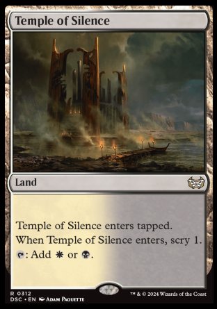 (312) Magic The Gathering Commander: Duskmourn: House of Horror Single: Temple of Silence Rare