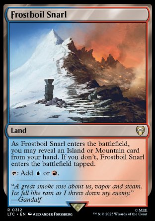 (312) Magic The Gathering Commander: The Lord of the Rings: Tales of Middle-earth Single: Frostboil Snarl Rare