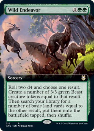 (312) Magic The Gathering Commander: Adventures in the Forgotten Realms: Extras Single: Wild Endeavor Rare