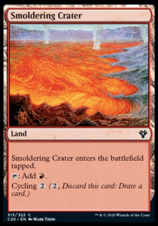 (313/322) Magic The Gathering Commander: Ikoria Single: Smoldering Crater Common