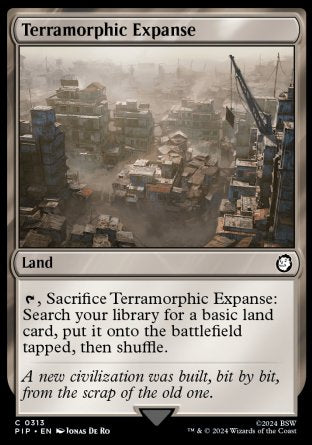 (313) Magic The Gathering Universes Beyond: Fallout Single: Terramorphic Expanse Holo Common