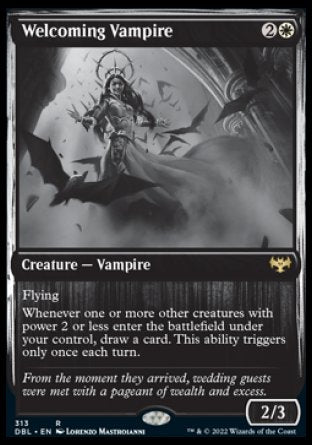 (313) Magic The Gathering Innistrad: Double Feature Single: Welcoming Vampire Holo Rare