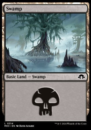 (314) Magic The Gathering Modern Horizons 3 Single: Swamp (V.2) Land