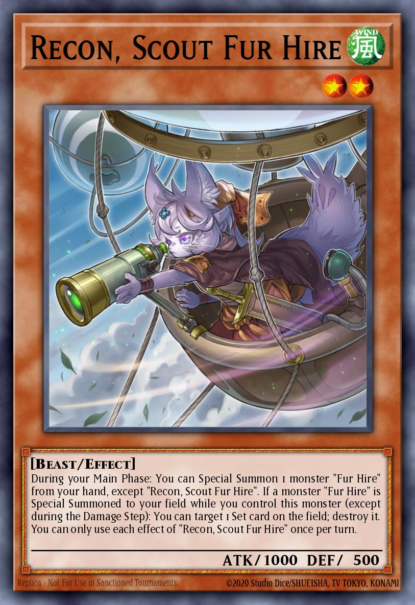(245) YuGiOh TCG MP19: 2019 Gold Sarcophagus Tin Mega Pack Single: Recon, Scout Fur Hire Common