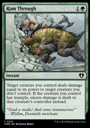 (314) Magic The Gathering Commander Masters Single: Ram Through Holo Common