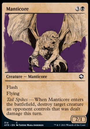 (314) Magic The Gathering Adventures in the Forgotten Realms: Extras Single: Manticore Holo Common