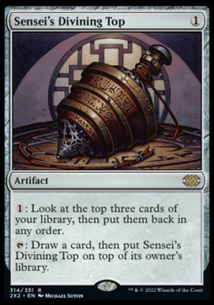 (314) Magic The Gathering Double Masters 2022 Single: Sensei's Divining Top Holo Rare
