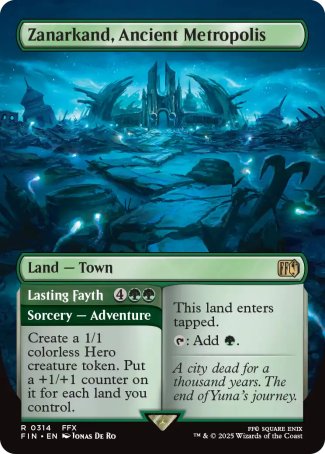 (314) Magic The Gathering Magic: The Gathering - FINAL FANTASY: Extras Single: Zanarkand, Ancient Metropolis // Lasting Fayth Holo Rare