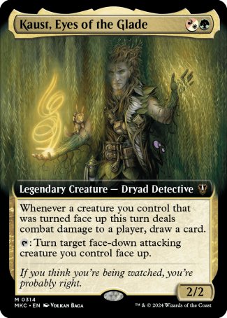 (314) Magic The Gathering Commander: Murders at Karlov Manor: Extras Single: Kaust, Eyes of the Glade (V.1) Holo Mythic