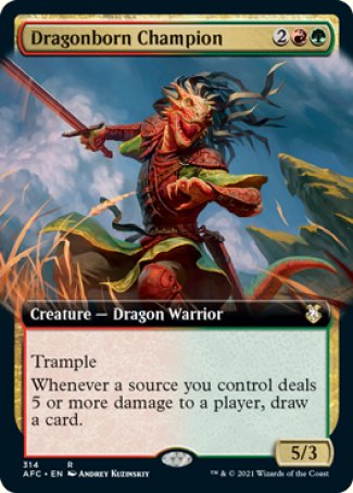 (314) Magic The Gathering Commander: Adventures in the Forgotten Realms: Extras Single: Dragonborn Champion Rare