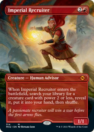 (314) Magic The Gathering Modern Horizons 2: Extras Single: Imperial Recruiter Holo Mythic