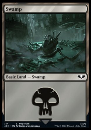 (314) Magic The Gathering Universes Beyond: Warhammer 40000 Single: Swamp (V.5) Land