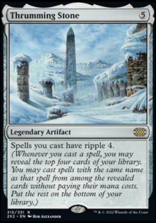 (315) Magic The Gathering Double Masters 2022 Single: Thrumming Stone Holo Rare