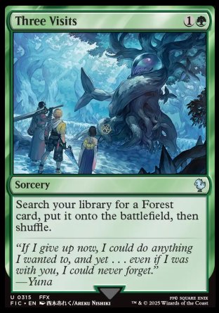 (315) Magic The Gathering Commander: Magic: The Gathering - FINAL FANTASY: Collector's Edition Single: Three Visits Holo Uncommon