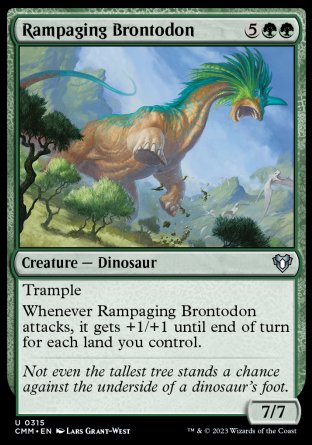 (315) Magic The Gathering Commander Masters Single: Rampaging Brontodon Uncommon