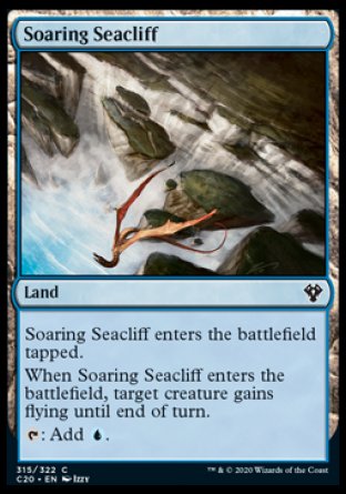 (315/322) Magic The Gathering Commander: Ikoria Single: Soaring Seacliff Common