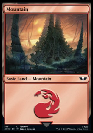(315) Magic The Gathering Universes Beyond: Warhammer 40000 Single: Mountain (V.1) Land