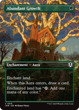 (315) Magic The Gathering Innistrad Remastered: Extras Single: Abundant Growth (V.1) Holo Common