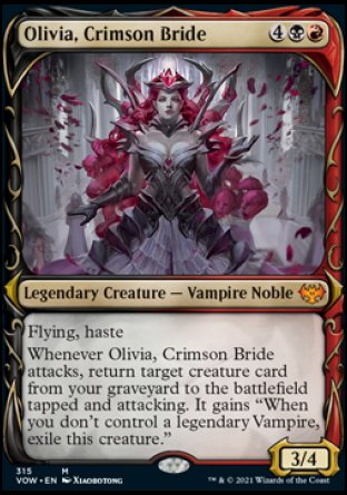 (315) Magic The Gathering Innistrad: Crimson Vow: Extras Single: Olivia, Crimson Bride (V.1) Holo Mythic