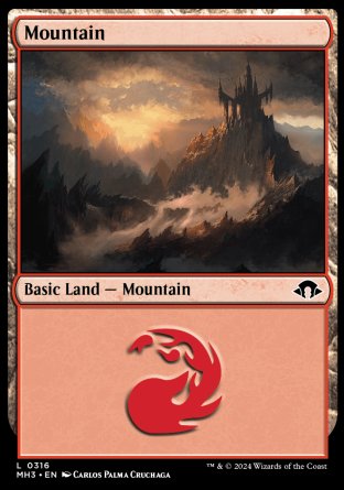 (316) Magic The Gathering Modern Horizons 3 Single: Mountain (V.2) Holo Land
