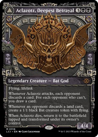 (316) Magic The Gathering The Lost Caverns of Ixalan: Extras Single: Aclazotz, Deepest Betrayal // Temple of the Dead Holo Mythic