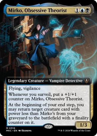 (316) Magic The Gathering Commander: Murders at Karlov Manor: Extras Single: Mirko, Obsessive Theorist (V.1) Holo Mythic