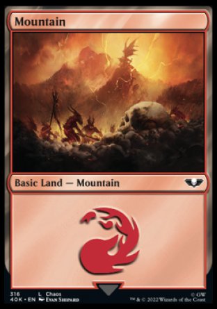 (316) Magic The Gathering Universes Beyond: Warhammer 40000 Single: Mountain (V.2) Land