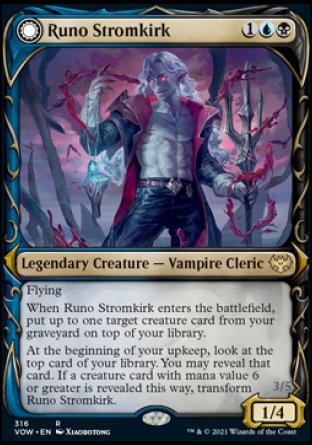 (316) Magic The Gathering Innistrad: Crimson Vow: Extras Single: Runo Stromkirk // Krothuss, Lord of the Deep (V.1) Rare