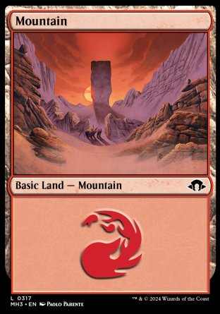 (317) Magic The Gathering Modern Horizons 3 Single: Mountain (V.3) Land