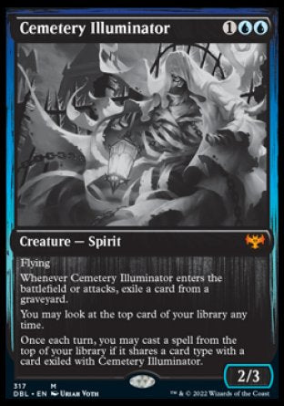 (317) Magic The Gathering Innistrad: Double Feature Single: Cemetery Illuminator Holo Mythic