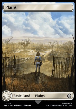 (317) Magic The Gathering Universes Beyond: Fallout Single: Plains (V.1) Holo Land