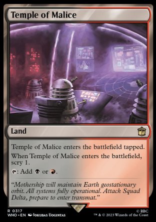 (317) Magic The Gathering Universes Beyond: Doctor Who Single: Temple of Malice Rare